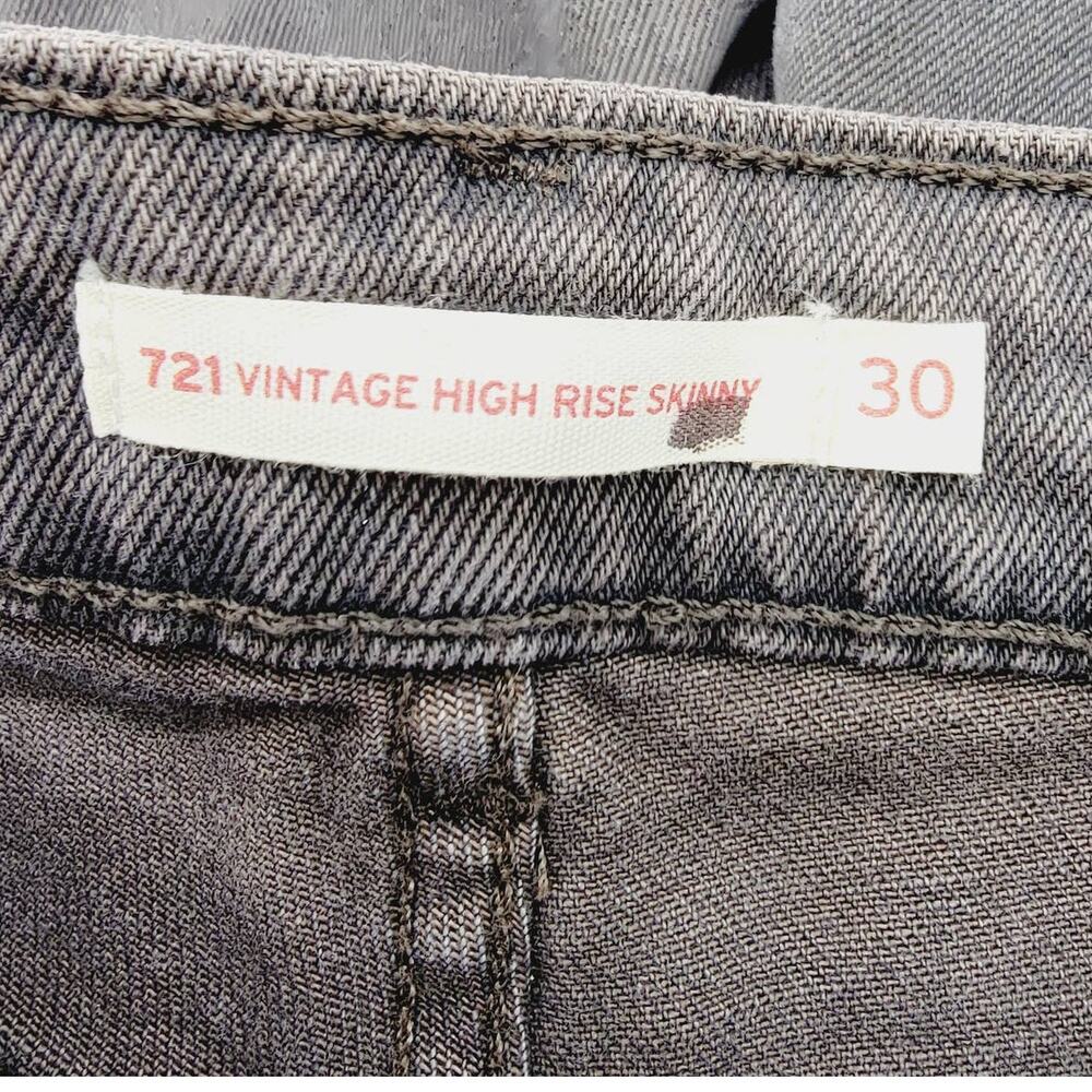LEVI'S 721 "Vintage High Rise Skinny" Brown Jeans 2017 - Size W30 L30 - Picture 6 of 8